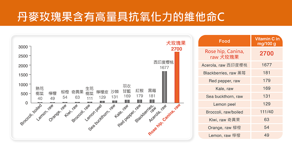 玫瑰果抗氧化力